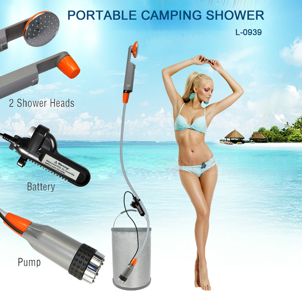 Rechargeable 4 Gallon Portable Camp Shower