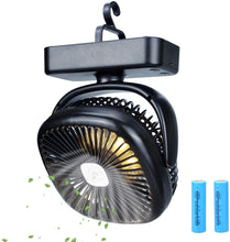 Portable Battery Camping Fan with LED Lantern - Rechargeable 5000mAh Battery Operated USB Desk Fan Kit with Hanging Hook freeshipping - CamperGear X