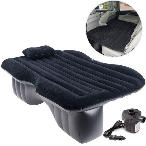 Back Flocking Surface Car Travel Inflatable Mattress Air Bed Camping with 2 Air Pillows freeshipping - CamperGear X