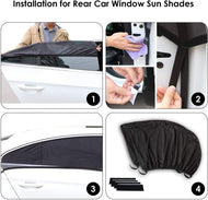 Car Front Side Window Sun Shades Door Sunshades Block Sun Glare (2 Pack)