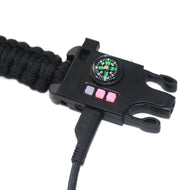 Paracord Bracelet Survival Rechargeable Survival Wirst with LED freeshipping - CamperGear X