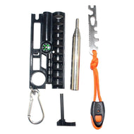 replaceable Fire Starter Kit with Paracord and Striker Bushcraft Survival Flint Steel freeshipping - CamperGear X