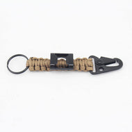 Paracord Keychain Carabiner 2PCS Pack Survival Paracord Lanyard with Fire Starter freeshipping - CamperGear X