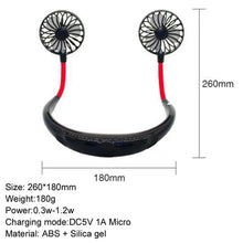Hand Free Personal Neck Fan Portable USB Rechargeable 3 Adjustable  for Camping freeshipping - CamperGear X