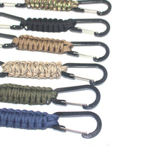 Paracord Keychain with Carabiner, Set of 5 Braided Lanyard Utility Ring Hook freeshipping - CamperGear X