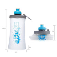 Collapsible Water Bottle Portable Silicone Reuseable Leak Proof 600ML freeshipping - CamperGear X