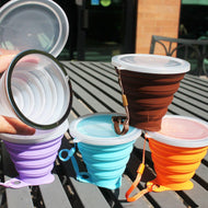 Silicone Collapsible Travel Cup - 4 Pack Silicone Folding Camping Cup with Lids freeshipping - CamperGear X
