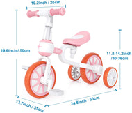 3 in 1 Baby Balance Bike for 18 Months to 8 Years Old