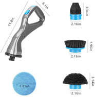 Rechargeable Electric Spin Power Scrubber Cleaning Brush with 4 Replaceable Brush Heads freeshipping - CamperGear X