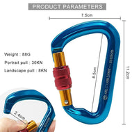 Carabiner Clip Aluminium Wiregate Lightweight Heavy Duty Large Strong Durable D-Ring Hooks freeshipping - CamperGear X