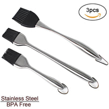 Grilling BBQ Baking, Pastry, and Oil Stainless Steel Brushes with Back up Silicone Brush Heads freeshipping - CamperGear X